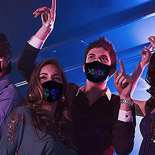 Facial Programável LED para Controle de APP Recarregável Capa