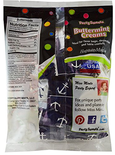 Party Sweets Buttermints by Hospitality Mints Appx 300 mints 7 Bags, Anchors, 42 Ounce, (Pack of 6), White, 7 Ounce - image 3