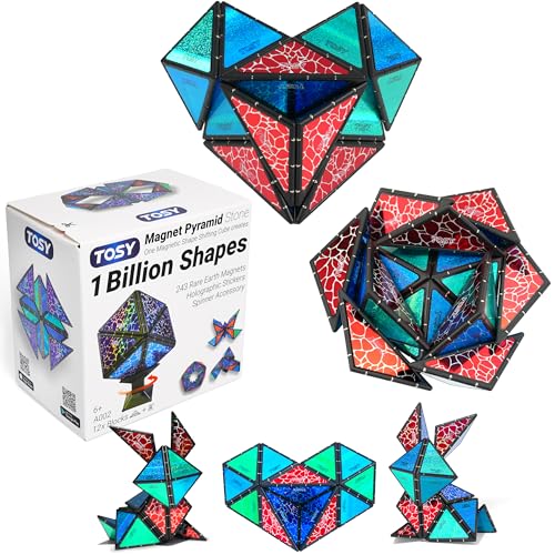 TOSY Magnet Pyramid Stone - 1 Cube Transforms into 1 Billion Shapes (Bunny, Egg...