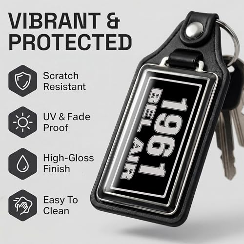 Image of Brotherhood Car Key Chain for Bel Air - Classic Models Keychain for Men and Women Gift Key Ring