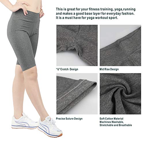 Ilovesia Women's Tight Capri Yoga Workout Short Legging Us Size L Grey #TOP3