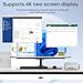 Mini PC (4C/4T) 8GB RAM 128GB SSD Support 2T desktop computers windows/WiFi/BT/DC/RJ45 LAN 1000M/USB*4/USB-C*2 /HDMI*2 4K Dual Display 2.4G/5G WiFi & BT4.2 Mini Desktop Computer Home Office (N3700)