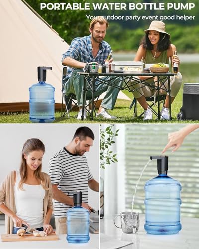 Water Dispenser Pump Water Pump for 5 Gallon Bottles, USB Rechargeable Water Bottle Pump, Portable Water Jug Dispenser for Home, Kitchen, Office, Camping — view 5