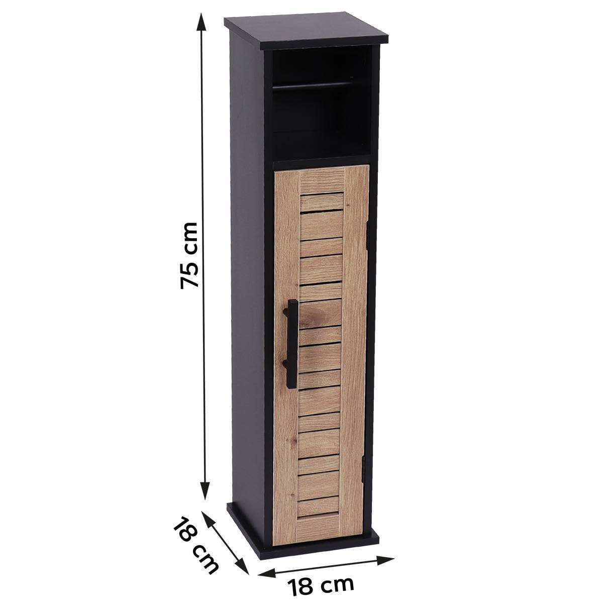 Meuble réserve et dérouleur WC Bergen MDF 1 Porte