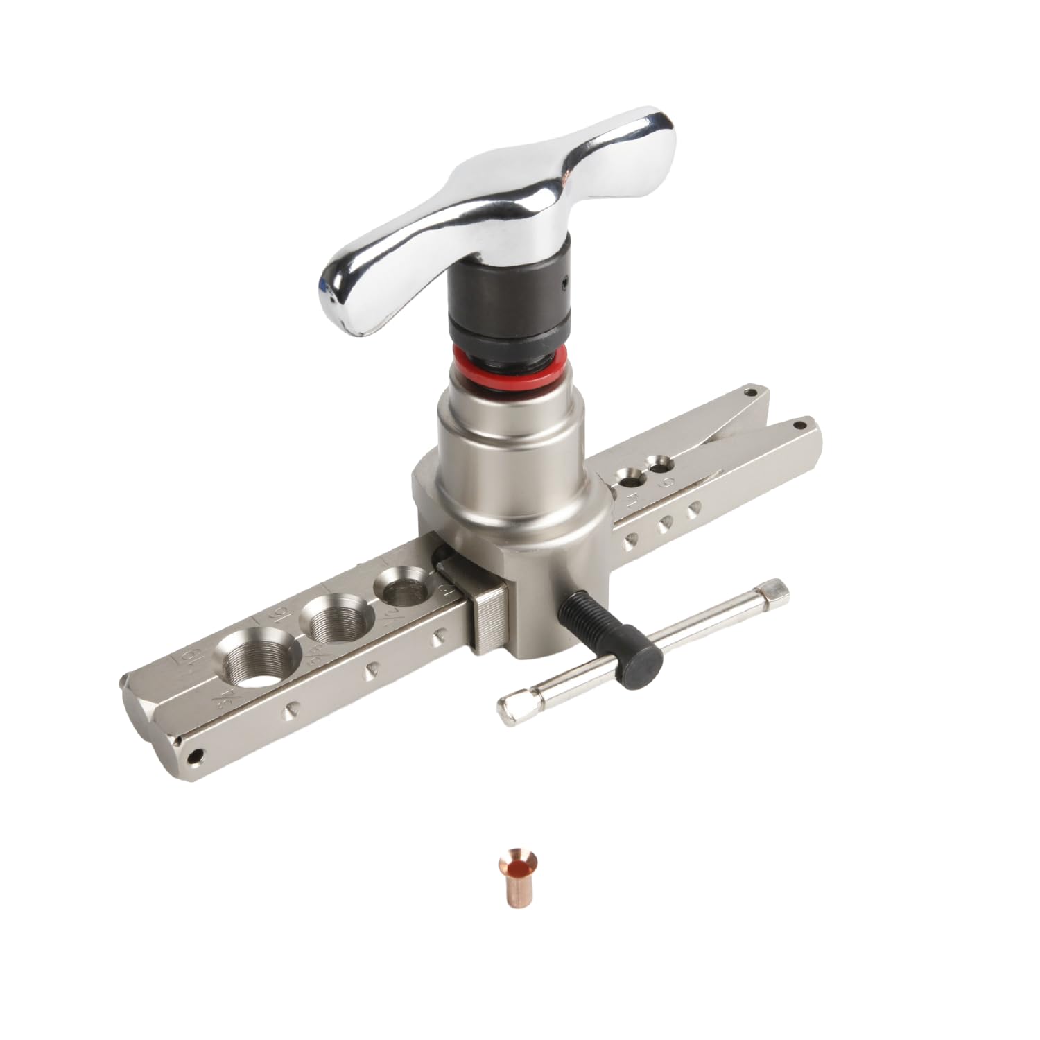 Wostore Outil d'évasement excentrique manuel et électrique – 9 matrices pour évasements excentriques sur tuyaux en cuivre de 6 mm, 1/4", 9 mm, 3/8", 10 mm, 12 mm, 1/2", 16 mm et 19 mm – Idéal pour les