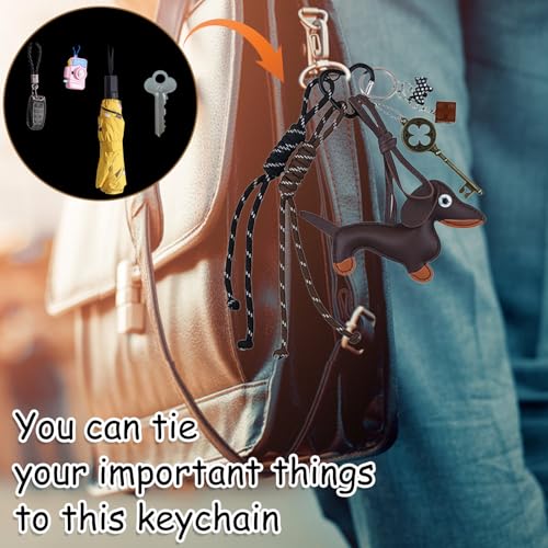 JazRvr Bag Charm, Taschen Charms, Taschenanhänger Aus PU Leder, Y2K Niedlicher Dackel Anhänger Für Taschen, Rucksäcke Und Autoschlüssel Ideal Als Geschenk Für Junge Frauen Und Fashion-Liebhaber