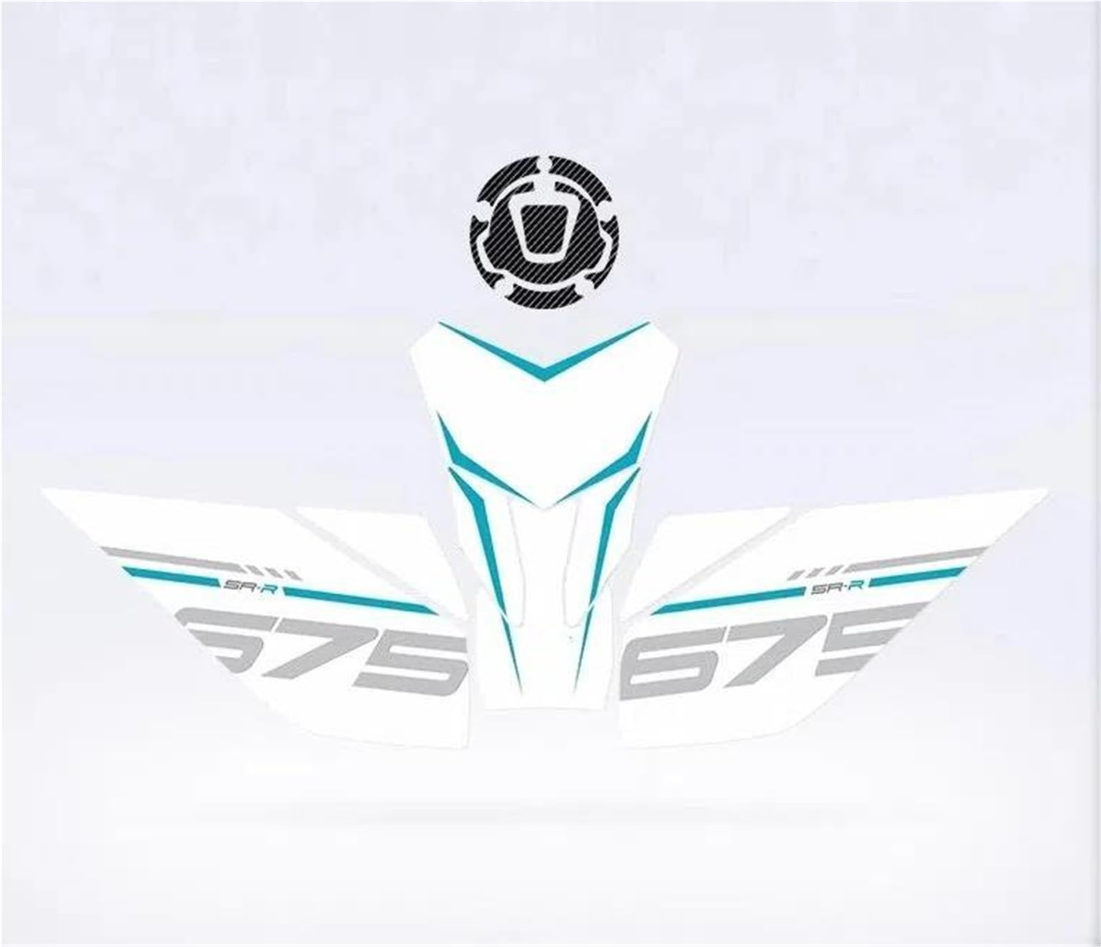 Dtsgcx Color8 For Cfmoto 675Sr-R 2024 Motorcycle Fuel Tank Kit Sticker Protector Traction Pad Decals Frosted(Color8)
