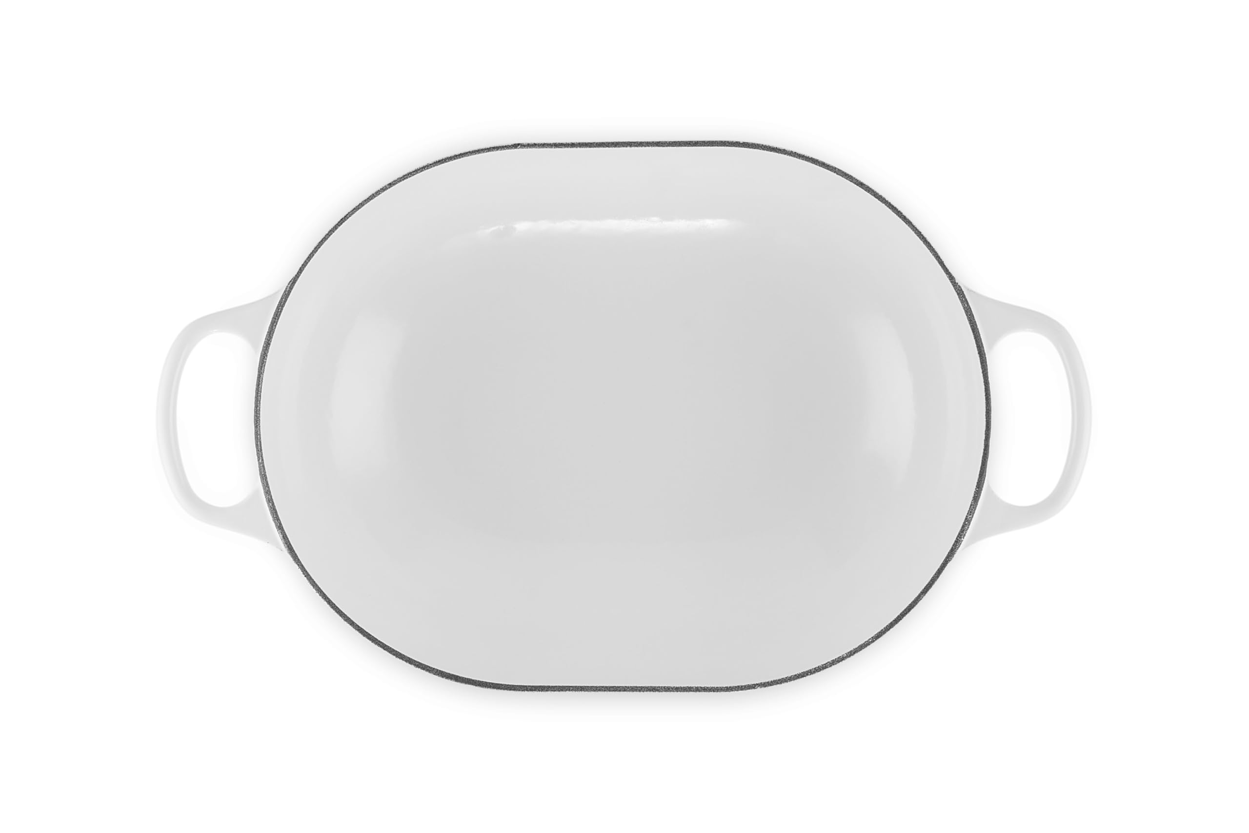 Le Creuset Emaillierter Gusseisen-Bräter, oval, 3,75 qt, weiß