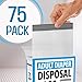 IMPRESA Disposable Adult Diaper Bags - 12 x 15 in, Pack of 75 Leak-Proof, Tear-Resistant & Odor-Proof Adult Incontinence Disposal Bags - Unscented