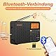 XHDATA D109WB Klein Tragbares Retro Radio FM/AM/LW TF/Bluetooth MP3-Player SOS-Alarm Küchenradio Outdoor Camping Notfall Senioren Kinder