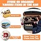 EUIEUT Auto Organizer Toolbag Kofferraumtasche aus Filz Aufbewahrungsbox Autotasche Autobox Kofferraum Filztasche Faltbox Kofferraumbox Tasche Auto Zubehör Innenraum Organizer (Dunkelgrau,50*24*17cm)