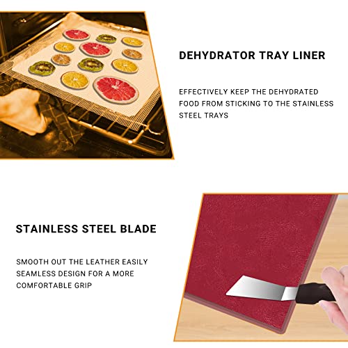 4 Pcs Silicone Dehydrator Mats With Edge And 8 Pcs Silicone Mesh Dehydrator Sheets With Free Spatula - Compatible With Cosori Cp267-Fd, Square Reusable Food Dehydrator Liner For Eggs Fruits Meat Vegetables Herbs (Brown) #TOP3