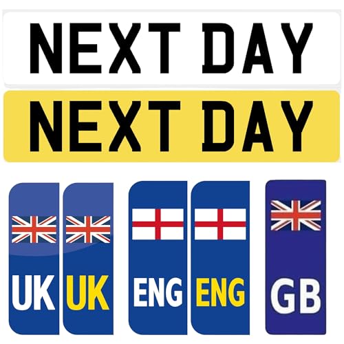 PremiumPlates Standard Pair/Rear/Front Acrylic/Legal/MOT/Number/Plate UK/GB/EV/Car/Vans/Lorries