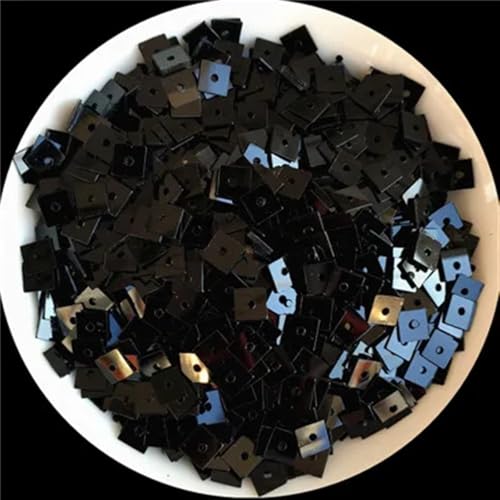 Paillettes plates de 4mm couleur noir intense solid black lot de 1200