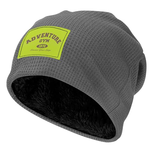 Bonnet maille torsadée mixte doublé peluche chaud pour le plein air