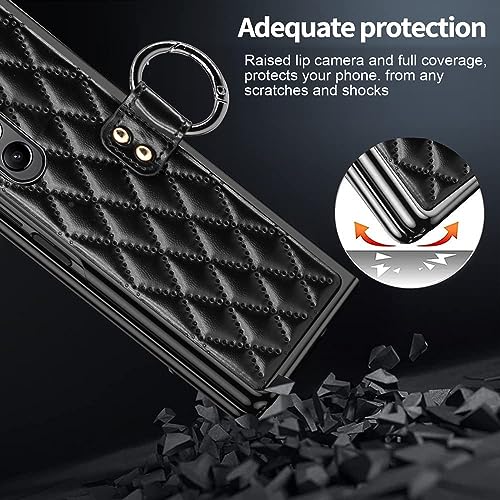 Étui pour Samsung Galaxy Z Fold 5 de luxe en cuir PU avec rabat - 4