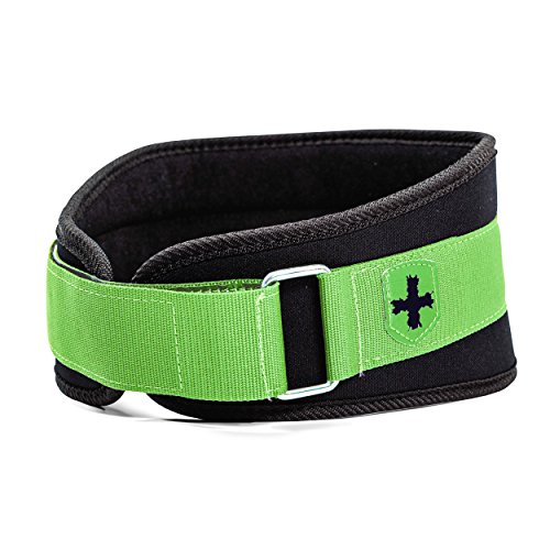 Harbinger Women's Nylon Weightlifting Belt with Flexible Ultralight Foam Core, 5-Inch, Green, Small