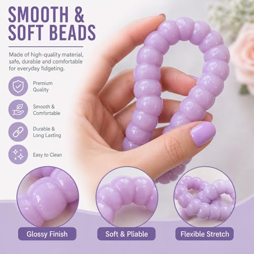 Image of Frodete Bodhi Fidget Bracelet Seed Stretch Anxiety Relief Healing Jewelry