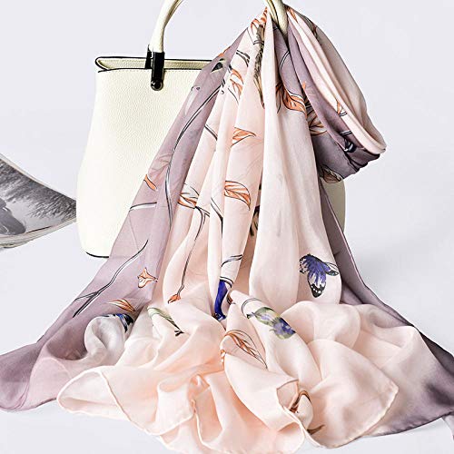 Foulard en soie de mûrier 100% naturelle grand châle long de luxe pour femme