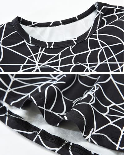 DDSOL Halloween Toddler Girl Clothing Set Long Sleeve Ruffle Tunic Tops+Leggings Outfit 2pcs Pant Sets4