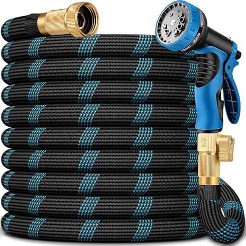 100 FT Non-Expandable Garden Hose, 2026 New Upgraded Flexible Water Hose, Ultra Lightweight Non-Expanding hoses with 10 Function Sprayer, Leak proof, Pressure Resistant for Yard, Outdoor