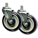 5 Inch Polyurethane Shopping Cart Casters Set of 2