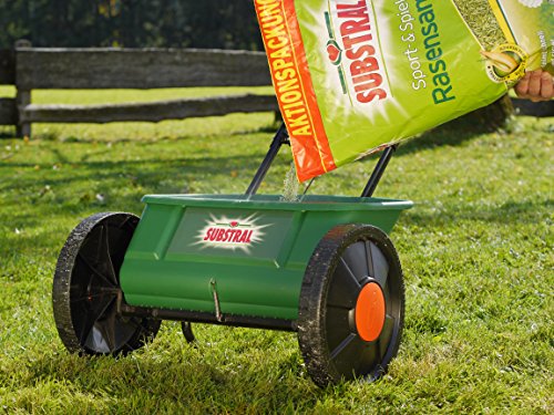 Substral EvenGreen wózek do posypywania z dużymi kółkami do rozsypywania nawozów, nasion, wapnia i piasku, 1 szt.