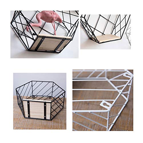 Suporte de prateleira hexagonal para parede de metal para pendurar na parede, prateleira hexagonal,