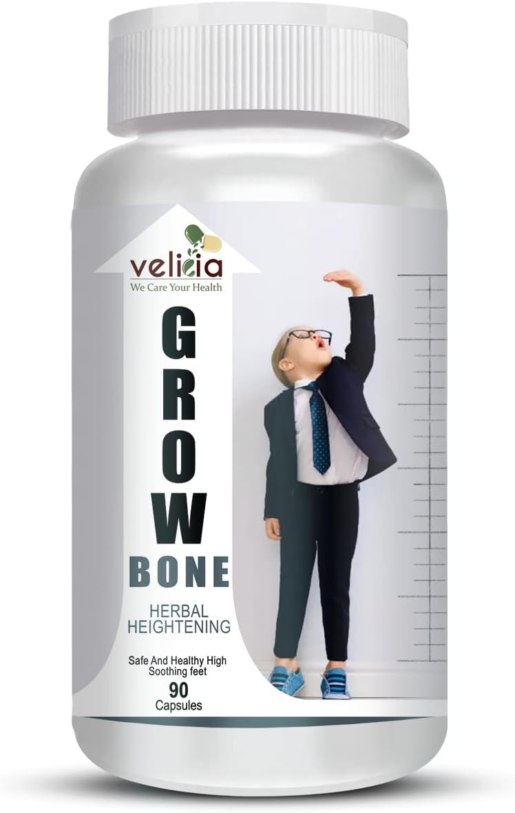 Velicia Grow Bone Body Growth Support Increase Height Supplement Pack of 90 Capsules