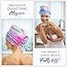 Microfiber Hair Towel Wrap with Wet & Dry Detangling Brush – Fast Drying Anti-Frizz Hair Drying Turban for Curly, Wavy and Straight Hair – Gentle Absorbent Hair Care for Women, Girls and Kids