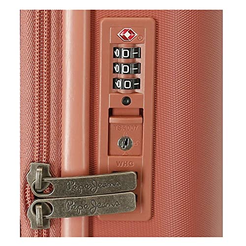 Pepe Jeans Highlight Valigia Da Cabina, 40 X 55 X 20 Cm, Rosso, 40X55X20 Cms, Valigia Da Cabina - 9