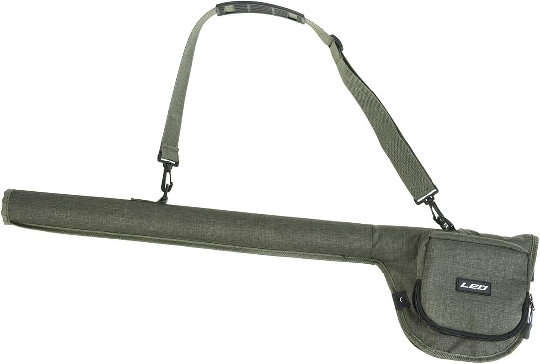 Fly Rod Storage Strap AIMALL Hard Tube Fly Fishing Rod Bag with Reel Pocket Adjustable Strap ...