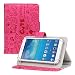 Mchoice 7 Inch Android Tablet New Universal Leather Flip Stand Case Cover (Hot Pink)