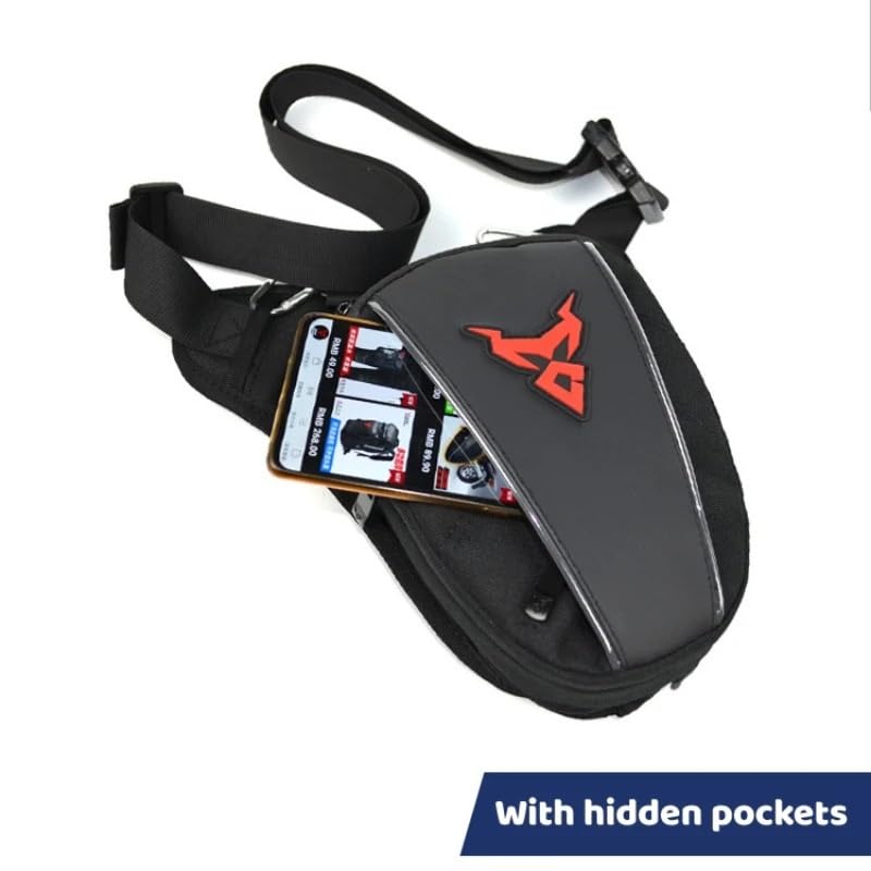 Marsupio Gamba Moto Borsa MotoLeg da moto impermeabile Marsupio casual esterno for marsupio(Red)