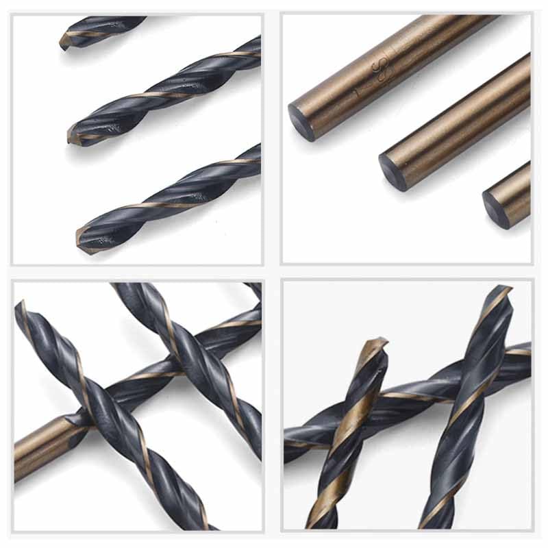 3 Pezzi Diametro 3-14 mm Punta elicoidale Rivestita in Titanio in Acciaio ad Alta velocità Punta a Codolo Dritto Punta a Mano Trapano Giallo e Nero(13.5mm(3Pcs))
