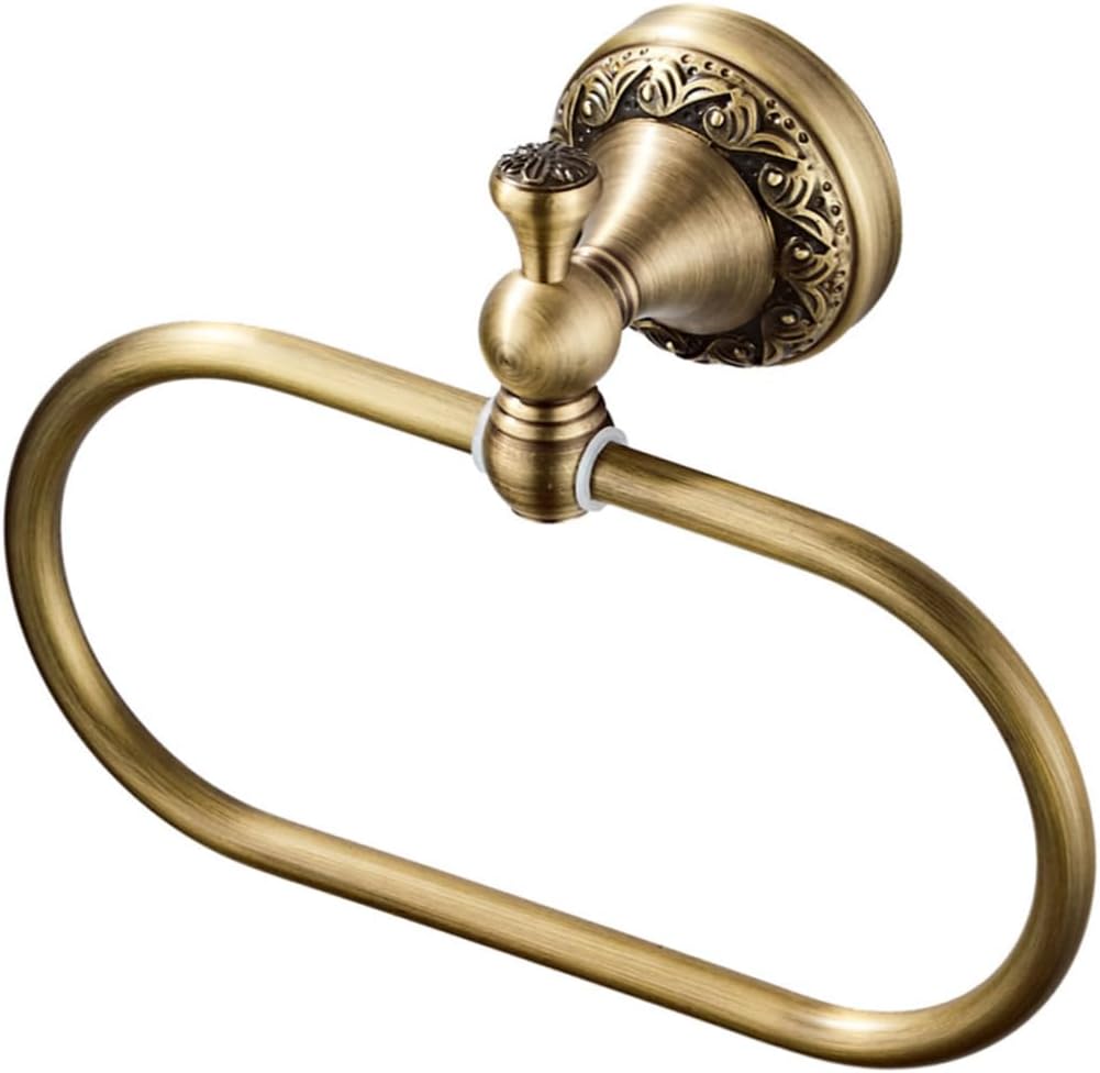 Angoily Towel Ring for Bathroom Wall Towel Rack Retro Craft Elegant Home Decor Easy to Install