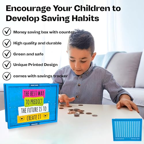 Image of Sketchfab Money Saving Box for Adult 100000, Wooden with Savings Tracker Bank Kids, Smart Piggy Bank, Box, Coin Box,Gullak Saver,Piggy Rs100000 Home Deal Gift Man, Women (The Best Way)