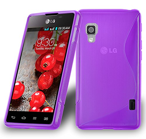Cadorabo Case Compatible with LG Optimus L5 (2.Gen) in Pastel Purple - Shockproof and Scratch Resistant TPU Silicone Cover - Ultra Slim Protective Gel Shell Bumper Back Skin