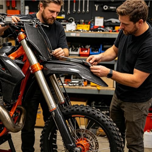 Garde-boue moto en carbone à absorption chocs pour la route