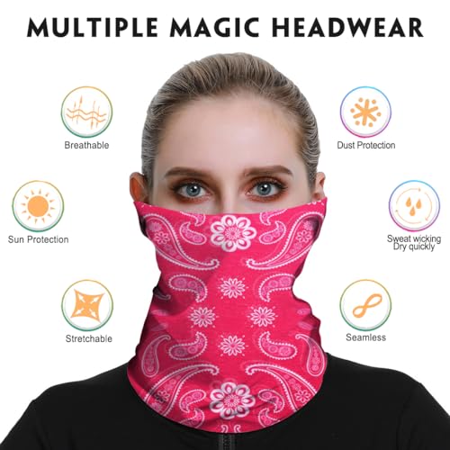 Image of Neck Gaiter for Men Women Headwear Bandana Head Wrap Face Scarf Mask Cover Warmer Balaclava-Seamless & Versatile