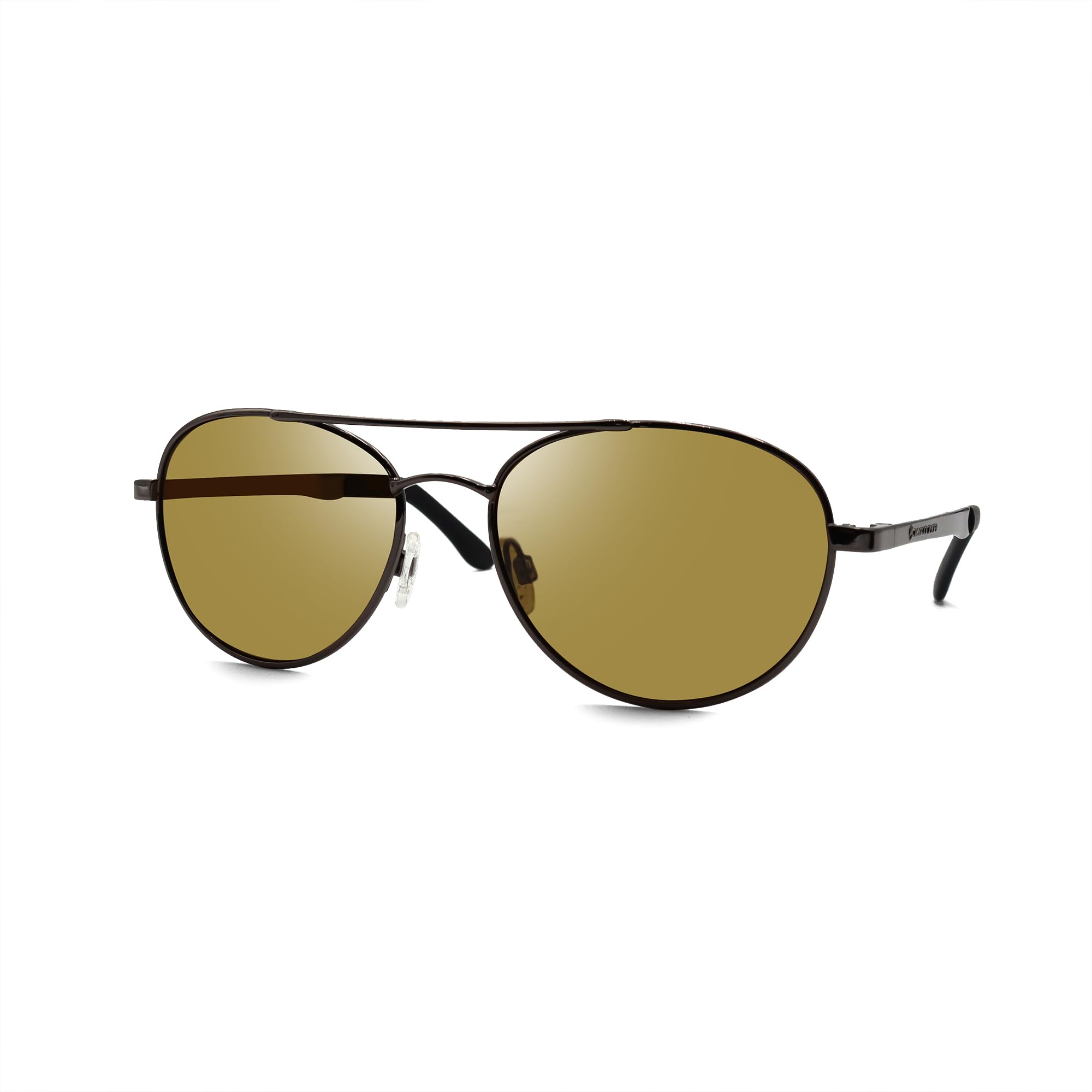 Eagle Eyes Explorer Aviator Sunglasses- UVA, UVB and Blue Light Blocking Protection - Gunmetal Frames
