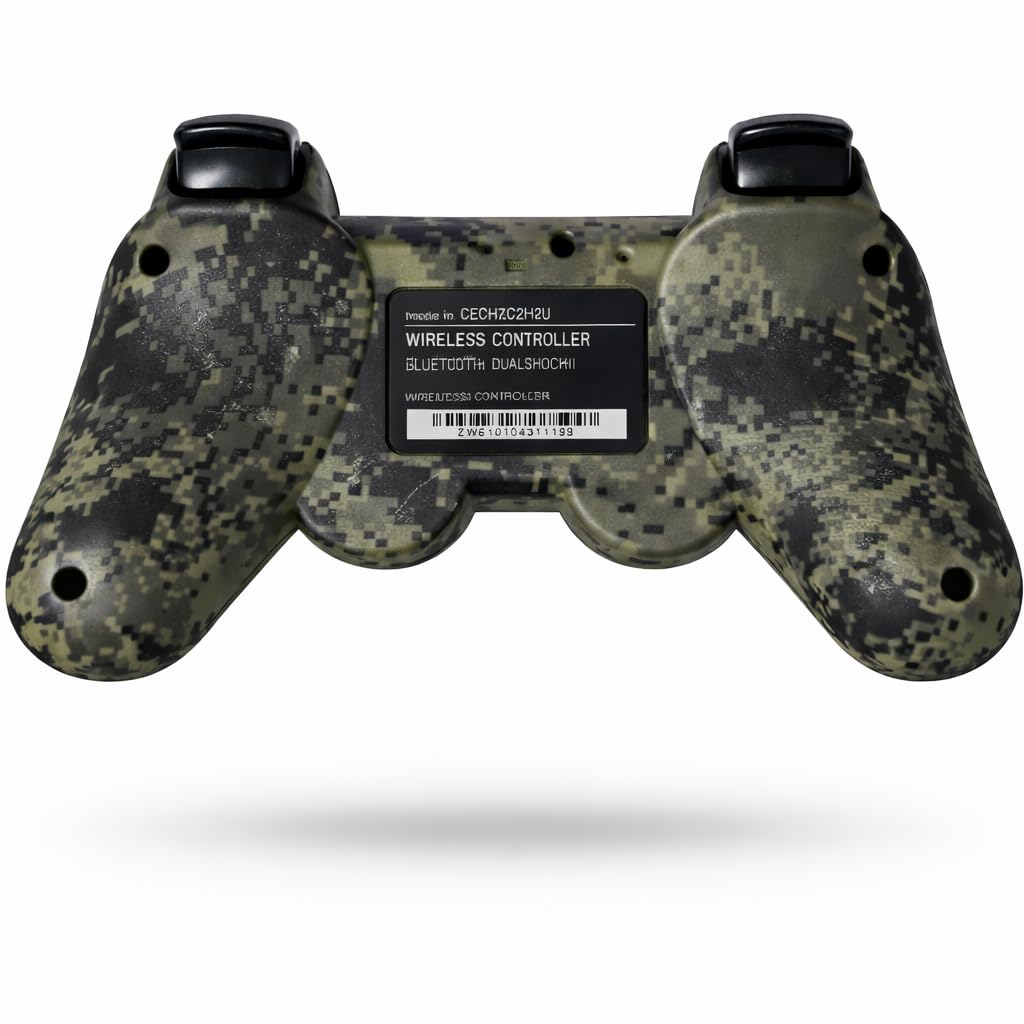 edgivet Controller wireless PS3 compatibile con console e PC | Vibrazione e joystick di precisione (Camouflage)