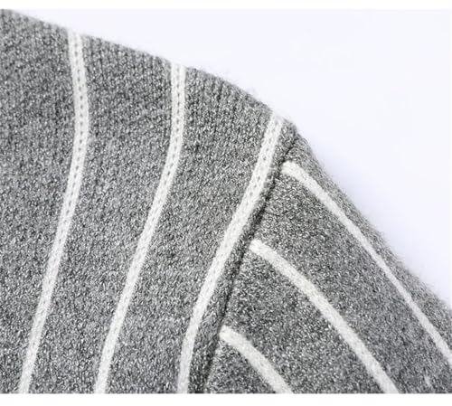 Men's Textured Stripe Classic Long Sleeve Knitted Cardigan Sweater3