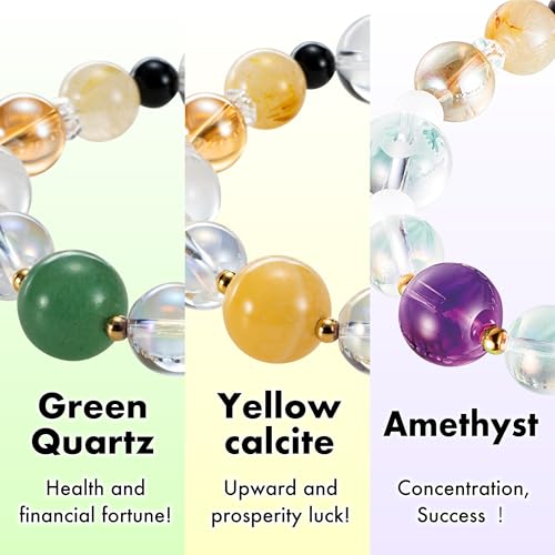 Yokohama Wakuwaku kan Feng Shui bracelet lucky charm money fortune beads women unisex stretch3