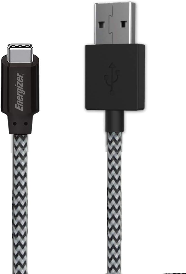 Premier Energizer 8ft Nylon Braided Sync & Charge Type-C Cable