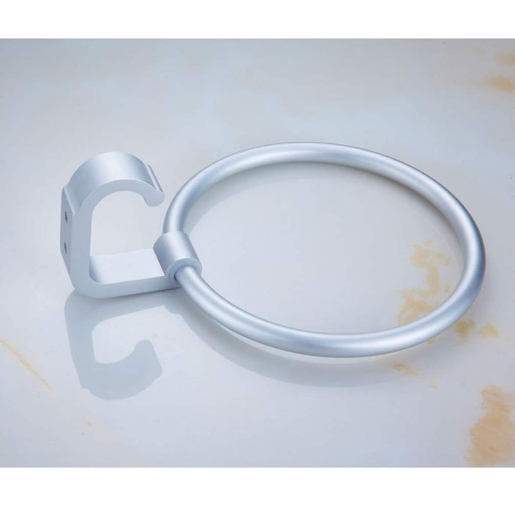 VASDEV 1 portasciugamani ad Anello in Alluminio Spaziale da Parete Rotondo portasciugamani da Bagno portasciugamani Appendiabiti con Gancio per Bagno Hotel Cucina Toilette