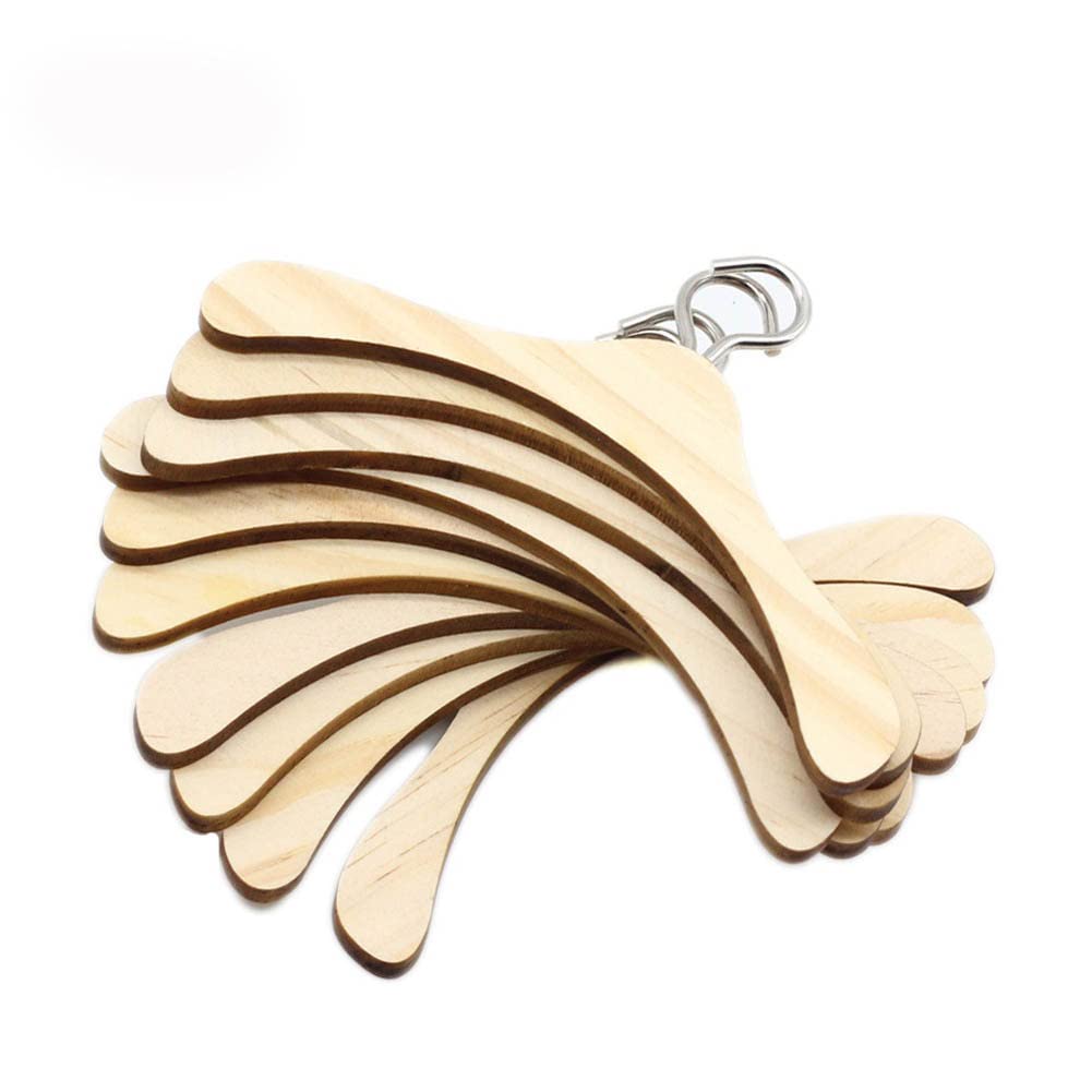 Mini perchas de madera para muñecas, accesorios para muñecas, vestidos, ropa, almacenamiento de vestidos, 10 unidades