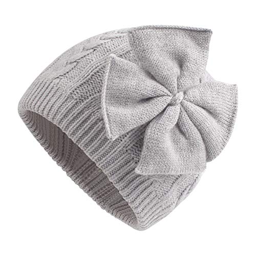 XIAOHAWANG Gorro de Punto para bebé(Gris,0-6Meses)