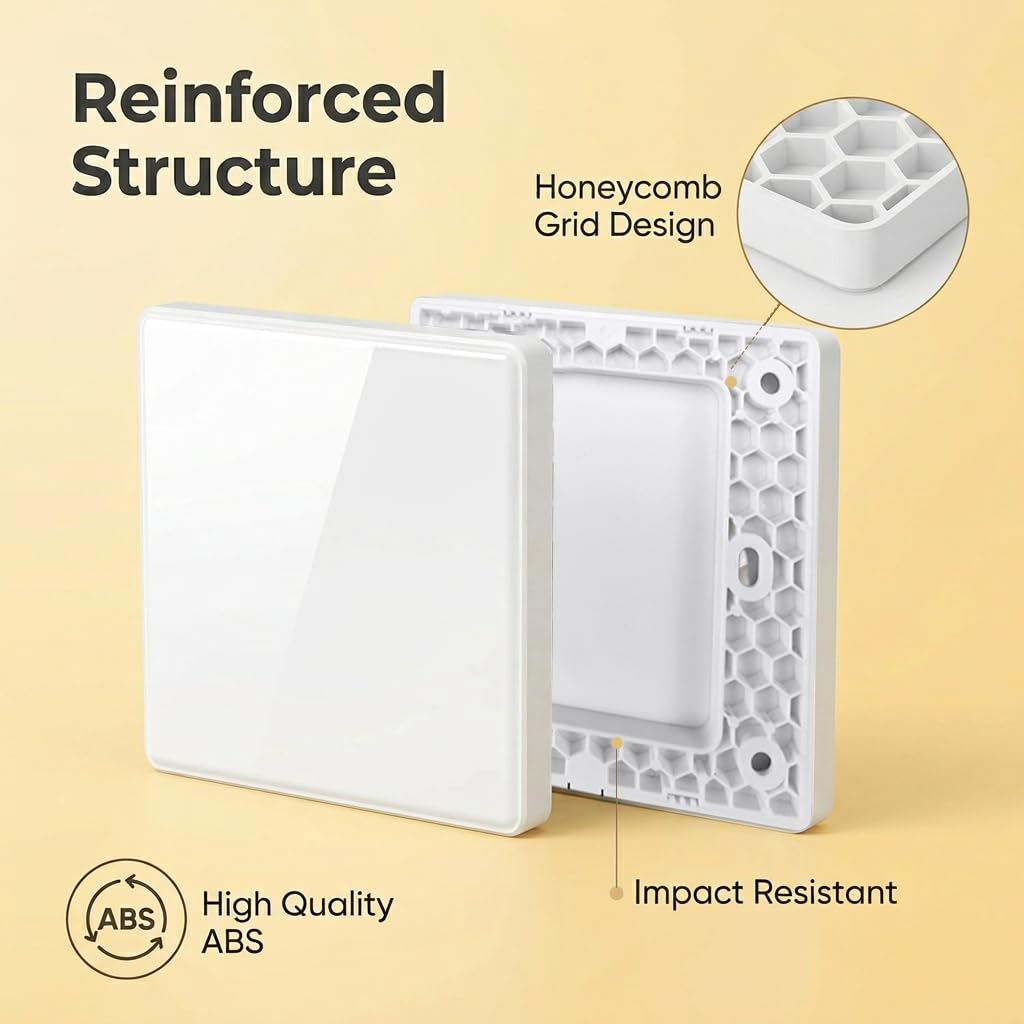 4 tapas ciegas para enchufe cuadrado blanco, cubierta universal para orificios de pared para caja empotrada, cubierta de plástico para enchufes no utilizados y cajas de interruptores en el hogar
