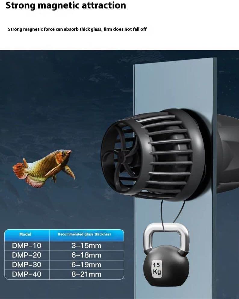 Aquarium Wave Maker Pump (DMP20) - Submersible Circulation Pump for Saltwater Marine Reef Tanks, Bluetooth App Control & Smart Controller